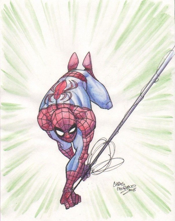 Spider-man by Chris Moreno, in Danny Morales's Moreno, Chris Comic Art  Gallery Room