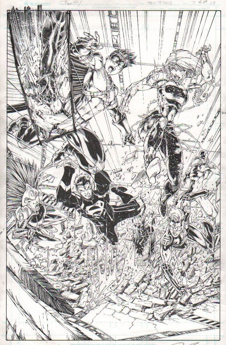 *sold* Teen Titans #7 Pg 19 By Brett Booth, In Danny Morales's Zz-sold 