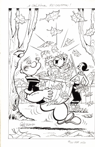 Popeye 100 cover art recreation Comic Art