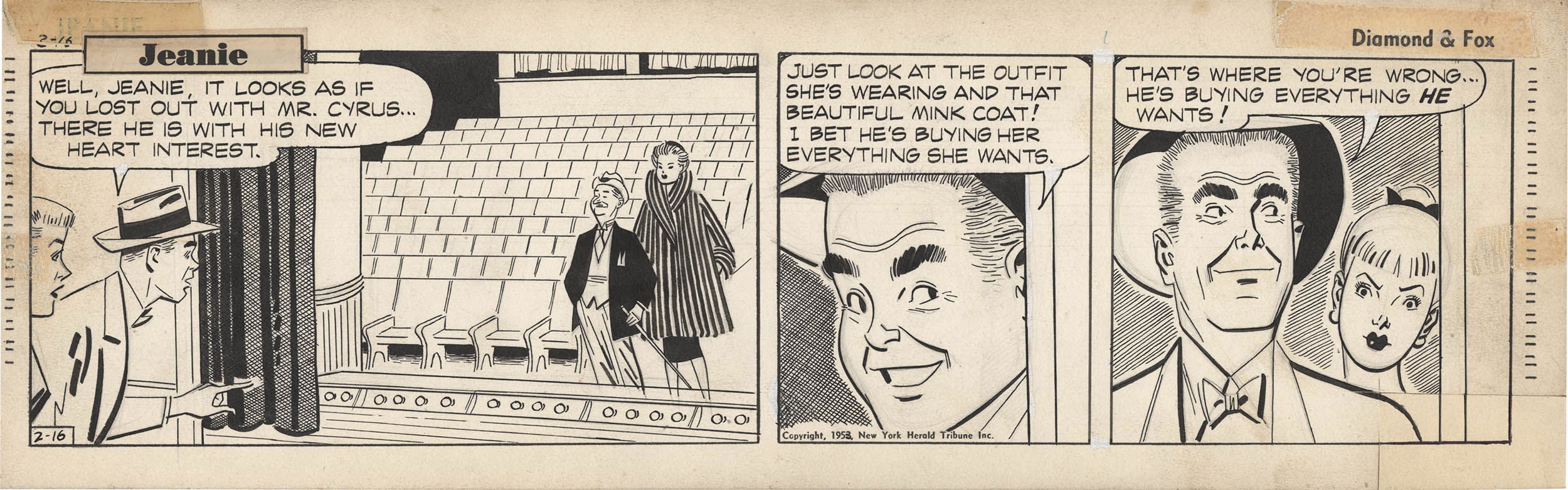 Jeanie Daily Gil Fox, in George Hagenauer's COMIC STRIP Art for Sale ...