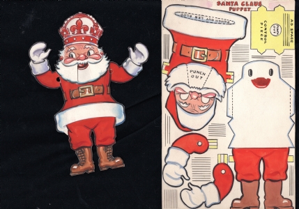 Standard Oil Red Crown Santa Claus puppet art circa 1848- 1952 Comic Art