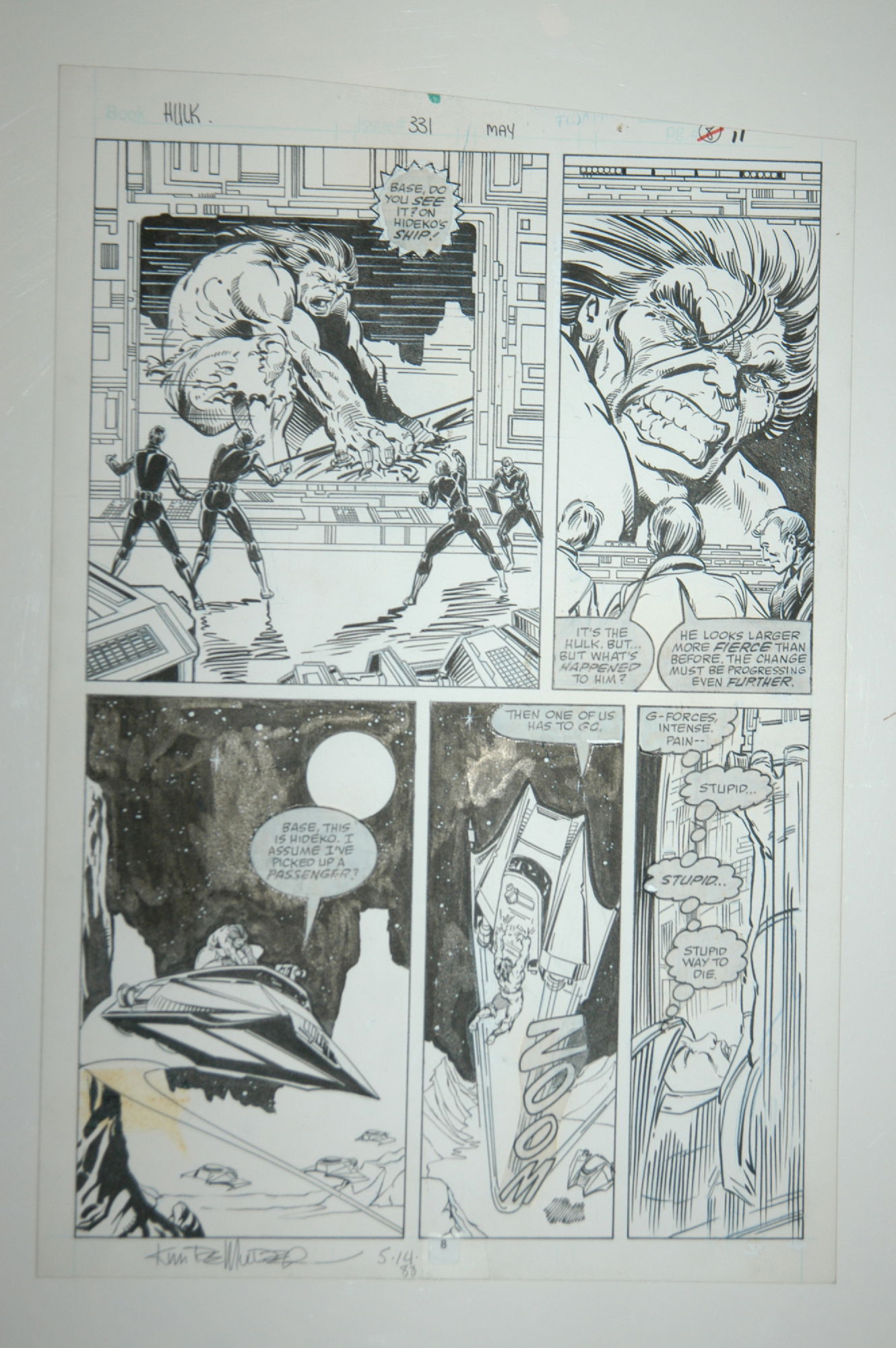 Incredible Hulk 331 Pg 8 Todd Mcfarlane In Mcspidey Fan S Todd Mcfarlane Incredible Hulk Comic Art Gallery Room