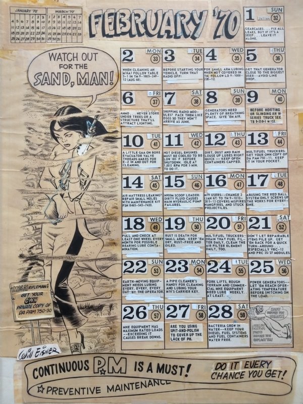 Preventive maintenance calendar February 1970 in Dan The Dane #39 s Dan