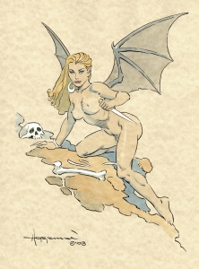 Winged Demon Comic Art