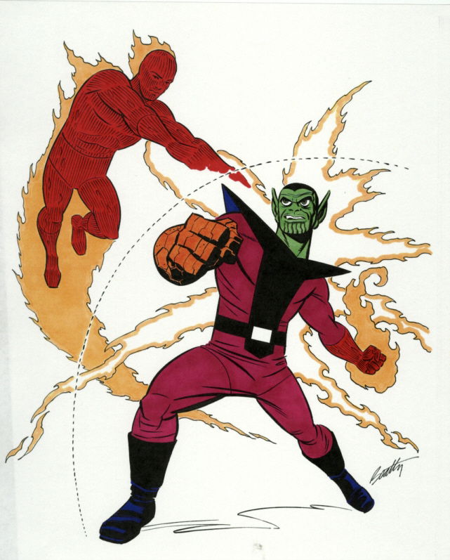 Human Torch vs. Super Skrull, in Terry Beatty's Terry Beatty ...