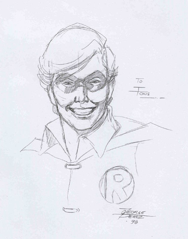 George Perez Robin, in Fons van Erp's Convention sketches Comic Art ...