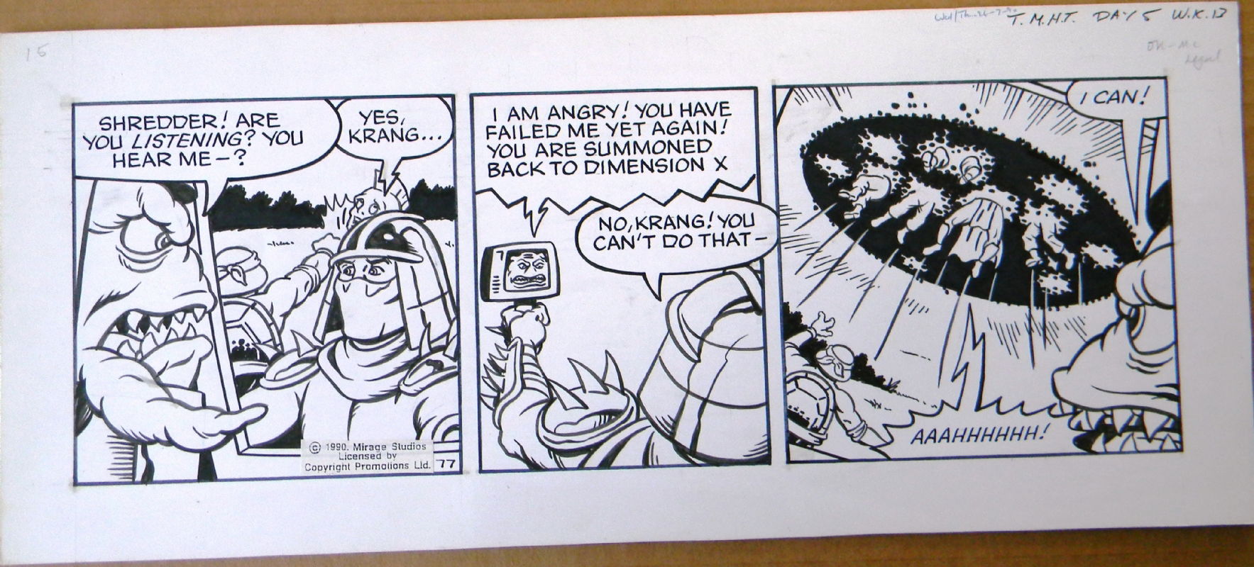 TMNT Daily Strip Teenage Mutant Ninja Turtles 7-6-1990 Krang, in Drew ...