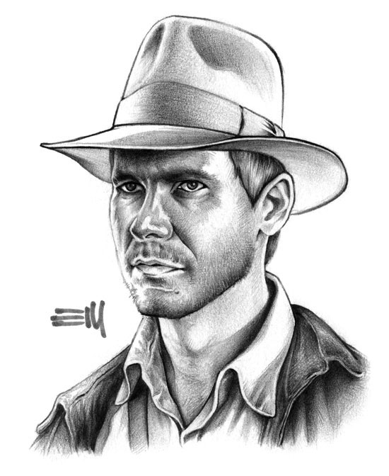 Buy Indiana Jones harrison Ford drawing print Online in India  Etsy