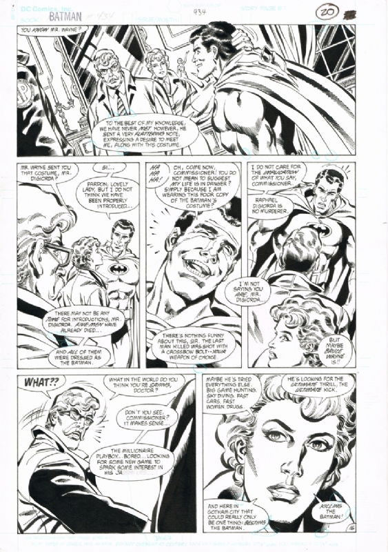 Batman 434 pg 20 Jim Aparo & Mike DeCarlo, in Don Raskin's Batman Comic Art  Gallery Room