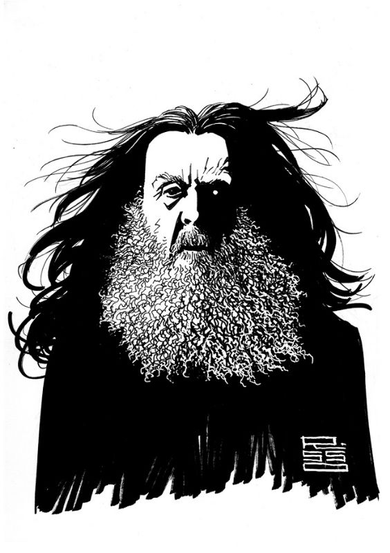 Alan Moore by Eduardo Risso, in smoky man's Alan Moore Portraits Comic ...