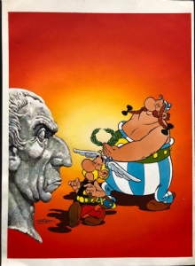 Albert Uderzo, copertina firmata Uderzo per Asterix e gli allori di Cesare, Fabbri-Dargaud, Comic Art