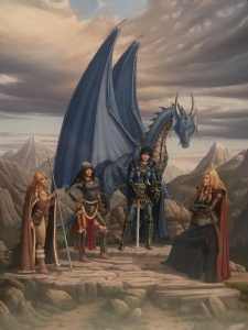 Four Ladies of Dragonlance Painting by Larry Elmore Comic Art