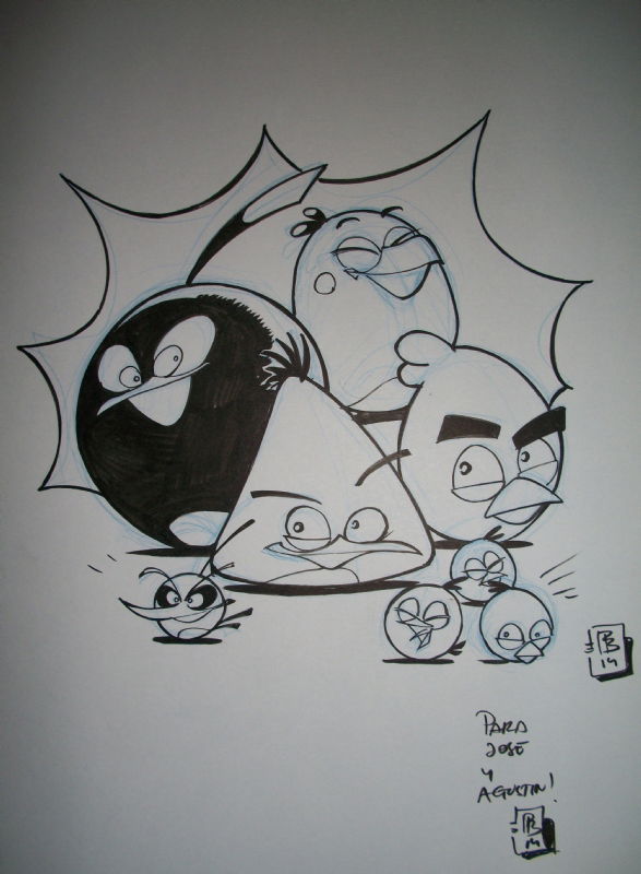 David Baldeon Angry Birds In Vigo Jose Y Agustin S Salon Comic Barcelona Comic Art Gallery