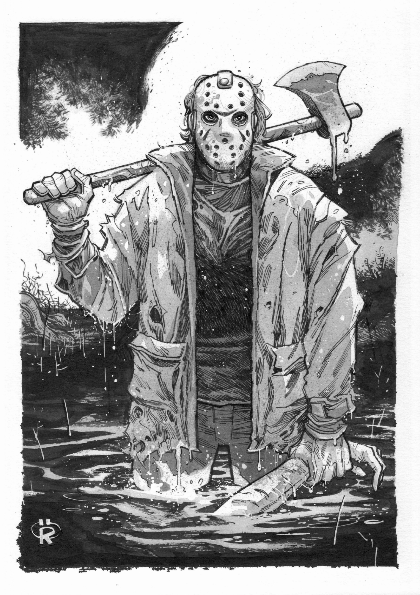 Jason Voorhees 3, in Billy Henson's Friday the 13th Art Commissions ...