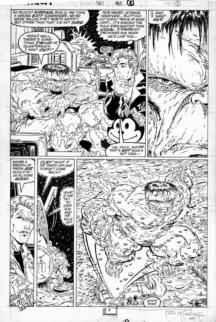The Incredible Hulk 340 Page 2 Art By Todd Mcfarlane In Roberto Cirincione S Hulk Smash Comic Art Gallery Room