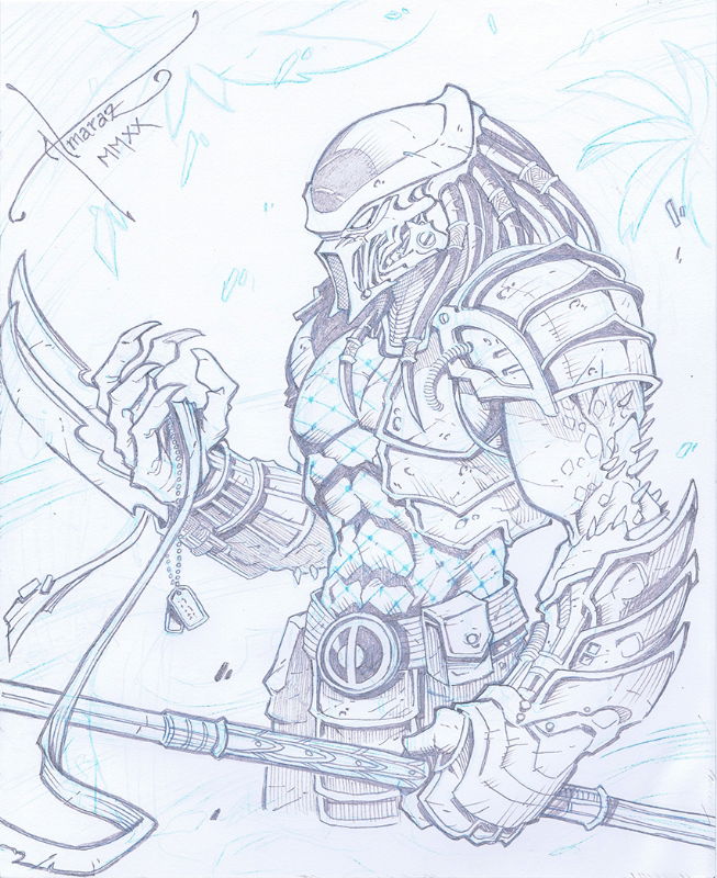 Predator By Luis Almaraz, In Royce Viso's Alien Vs Predator - Sketches 