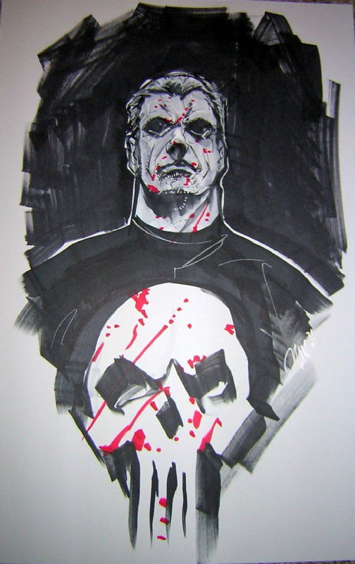 Punisher, in Todd James's Convention Quick Sketches Comic Art Gallery Room