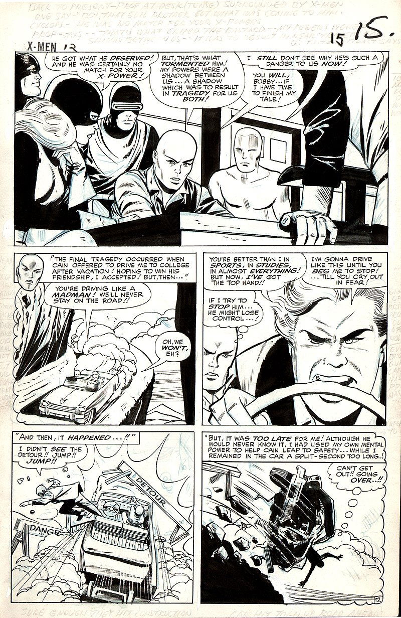 X-Men #12, page 12, in Comicart Boston's X-Men (Adams, Adkins, Austin ...