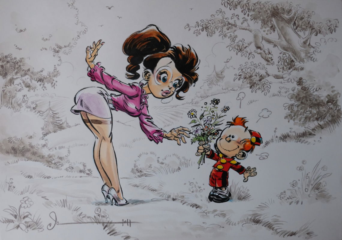 ② 10 autocollants Le Petit Spirou — Autocollants — 2ememain