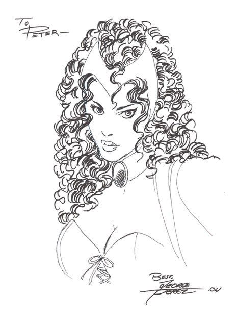 George Perez SCARLET WITCH, in Peter Franken's George Perez Comic Art ...