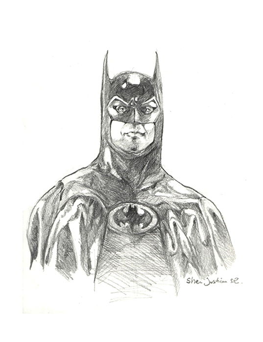 Michael keaton, Batman sketch, in MA Arts's Shea Justice Jr. Comic Art ...