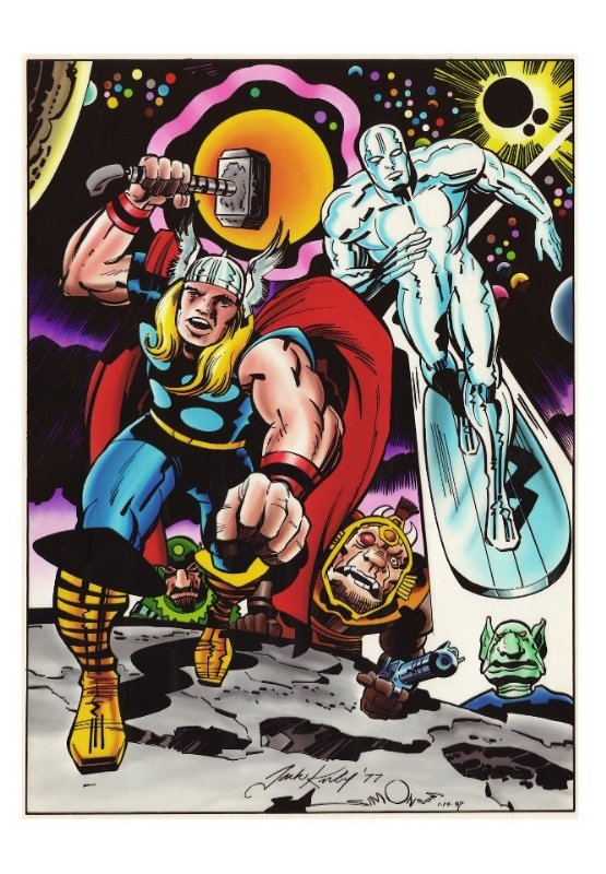 Jack Kirby Collector Magazine Thor & Silver Surfer Cover Color Guide, in  Jon Cresswell's Tom Ziuko - Original Color Guides For Sale Comic Art  Gallery Room