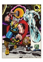 Jack Kirby Collector Magazine Thor & Silver Surfer Cover Color Guide Comic Art