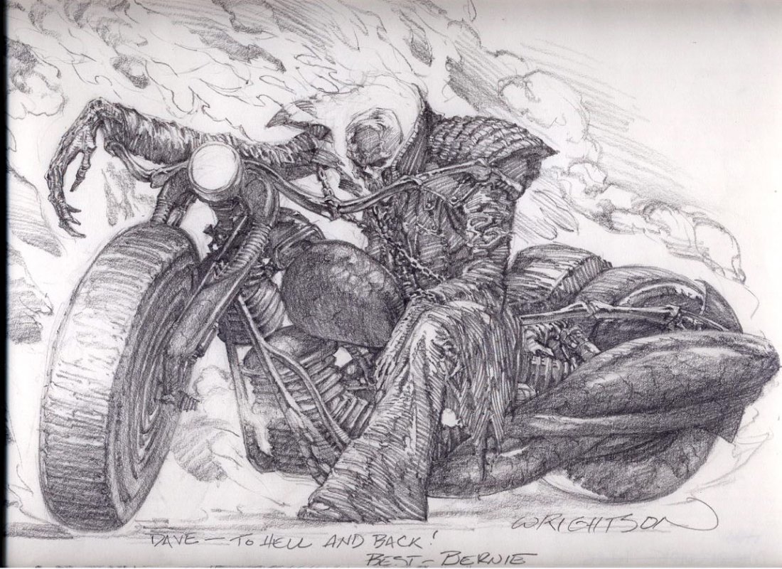 Ghost Rider - Bret Blevins (Pencils) & Bob Layton (Inks), in D D's Marvel  Characters Comic Art Gallery Room
