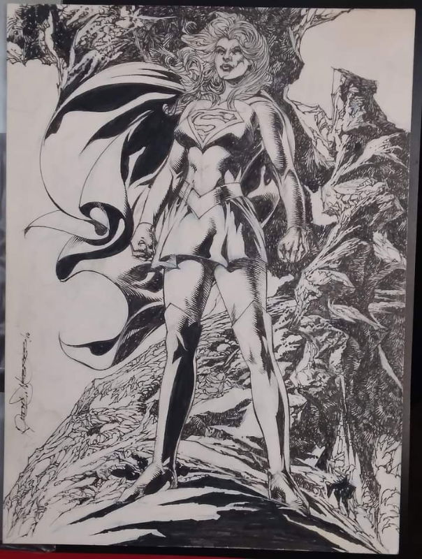 SUPERGIRL by Rudy Nebres 9x12 inked 2016, in Tony Isaza's For sale ...