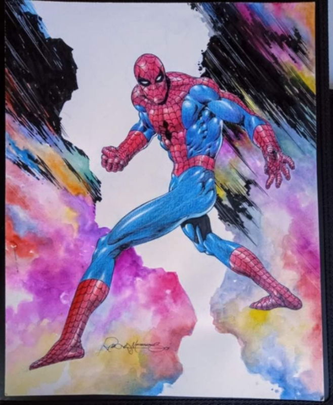 SPIDER-MAN by Rudy Nebres 2007 11x14 penciled/inked & colored, in Tony ...