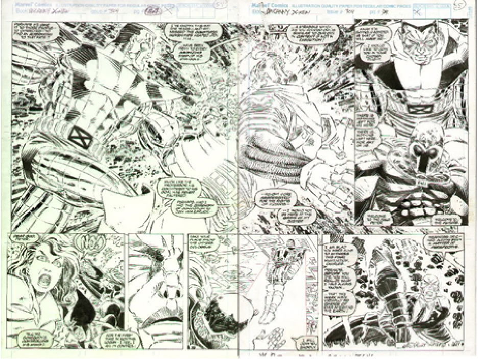 Uncanny X Men 304 Pgs 54 55 In Mario Puentes S Going Going Gone Comic Art Gallery Room