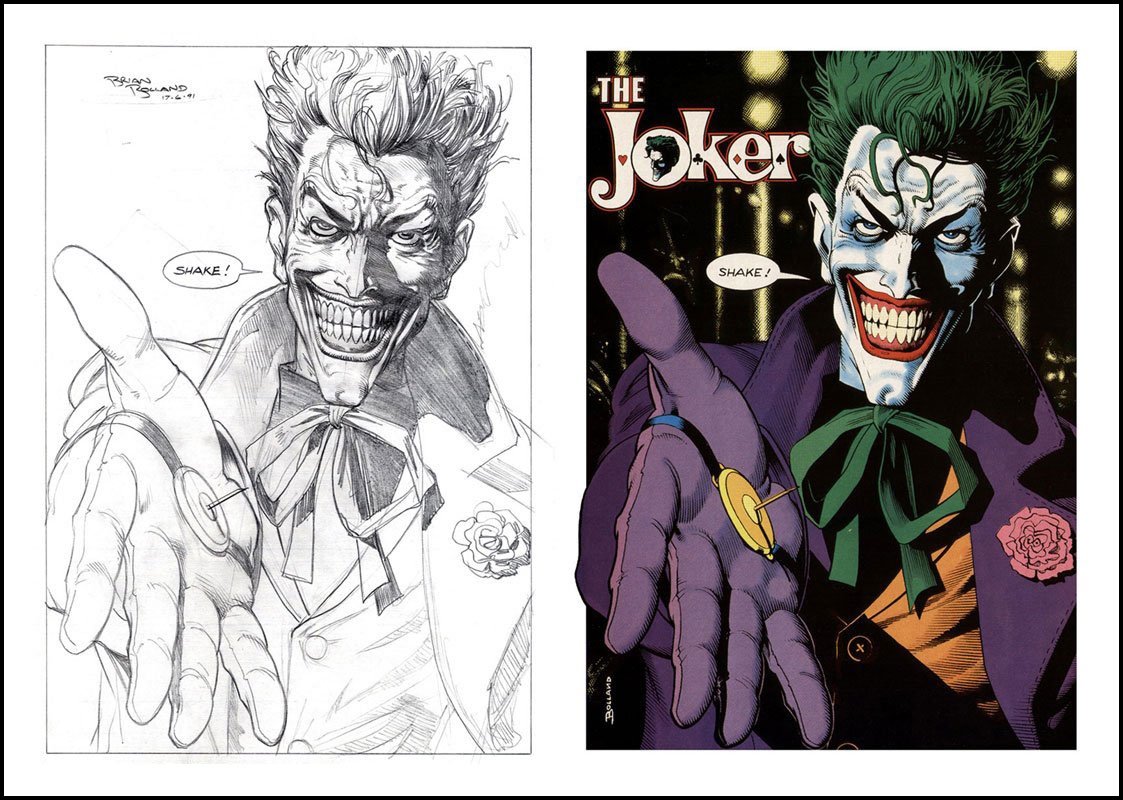 Brian BOLLAND; DC Who's Who - Joker prelim, in J. Hiroshi Morisaki's BOLLAND,  Brian Comic Art Gallery Room