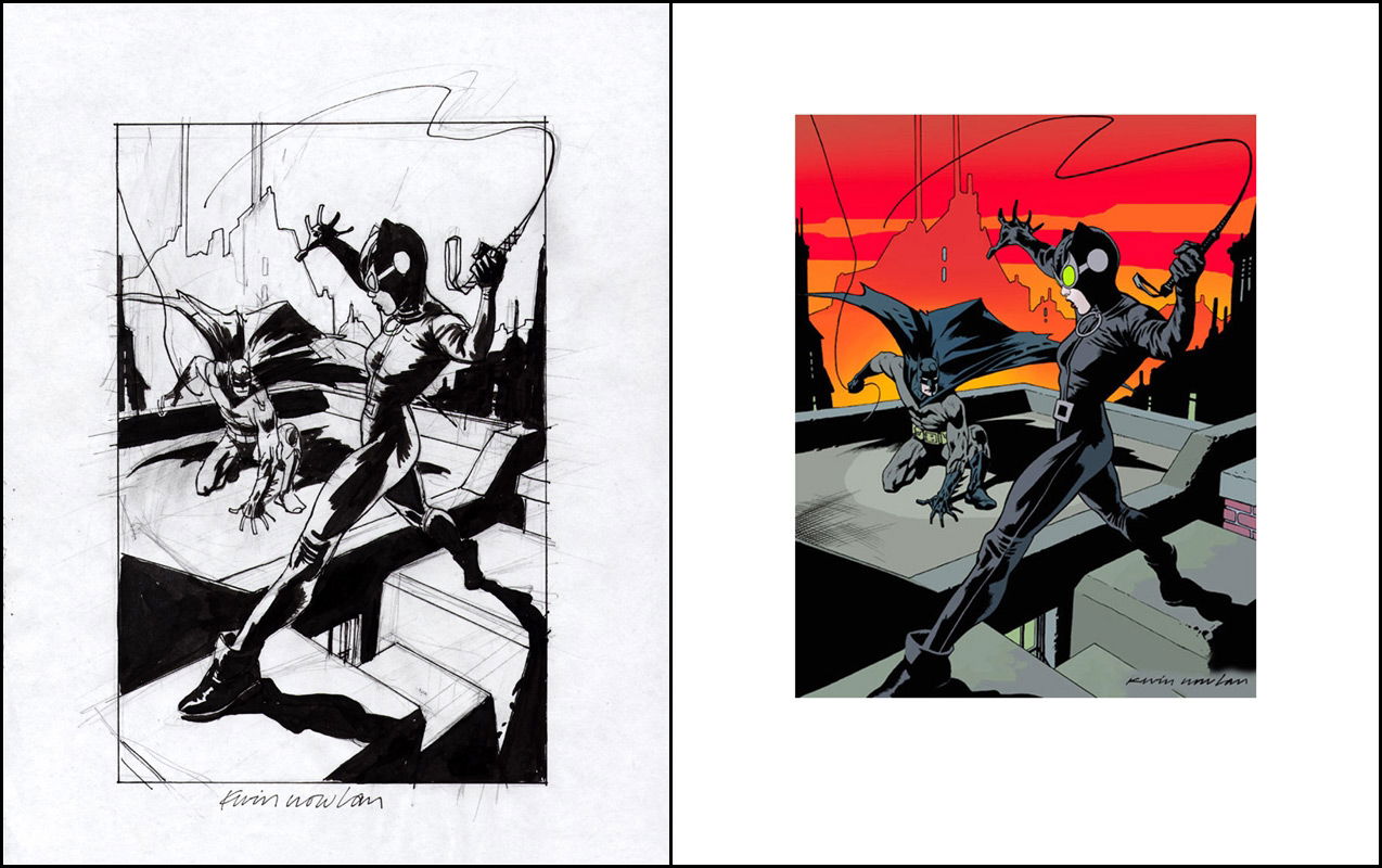 Kevin NOWLAN, Catwoman Pin Up prelim, in J. Hiroshi Morisaki's NOWLAN ...