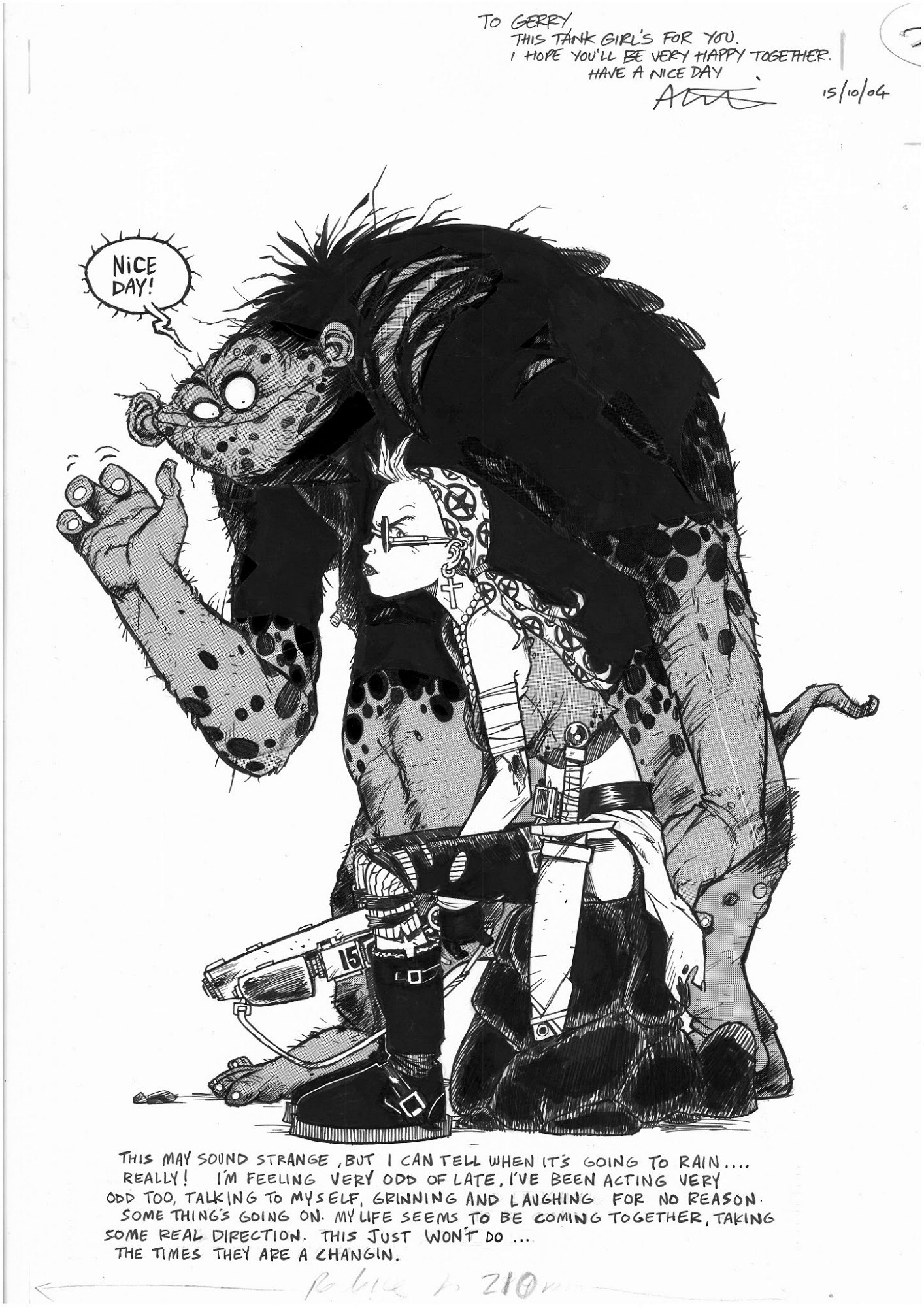 Jamie Hewlett - Tank Girl published Monster Pin Up, in Luca Esse's