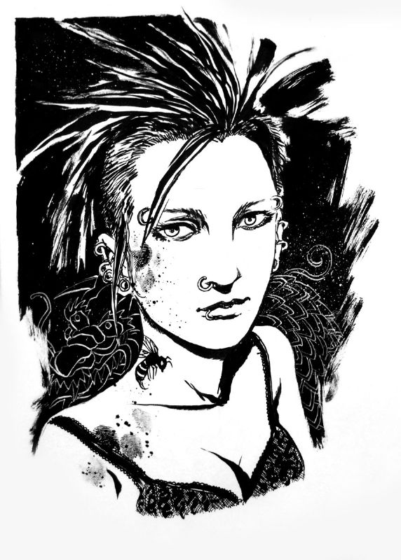 Sketch - Lisbeth Salander, in Andy Bennett's Commissions & Convention ...