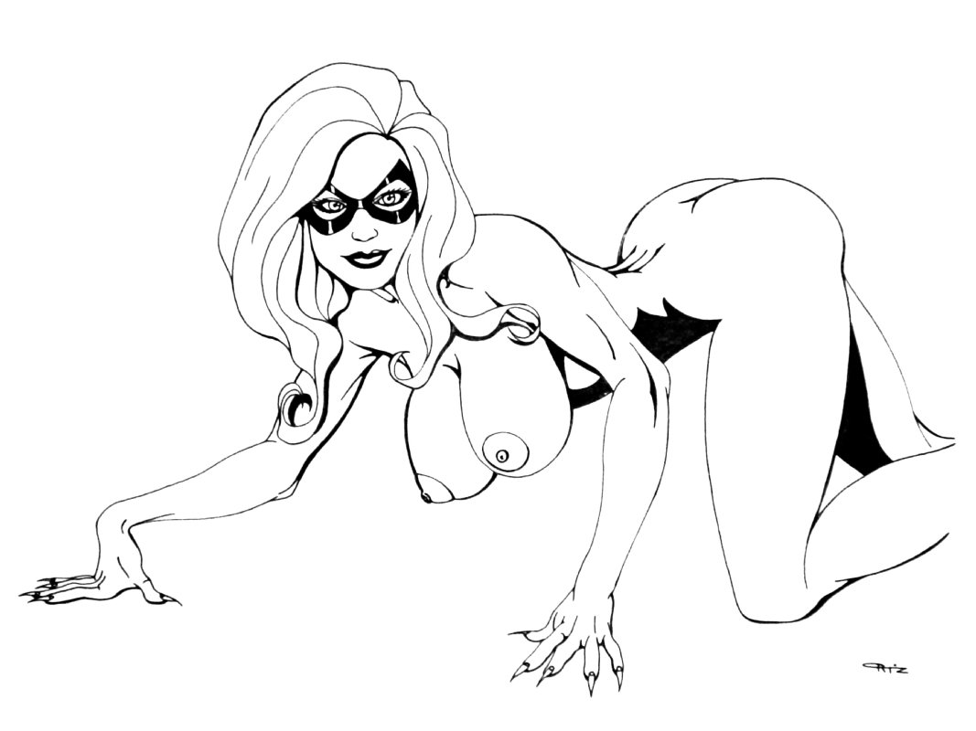 1067px x 800px - Black Cat Crawling Nude, in Misty Johnson's Marvel Women Comic Art Gallery  Room
