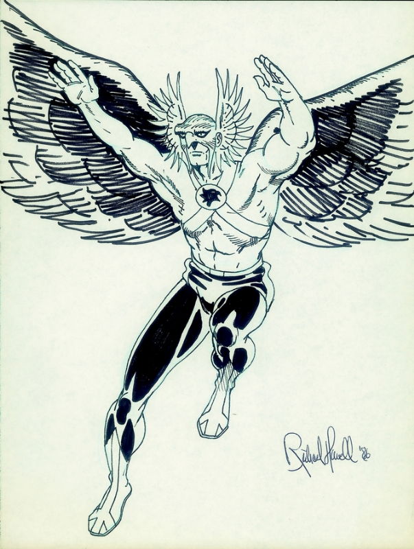 Richard Howell Hawkman Sketch, In Roberto Ligotti's My Meager ...