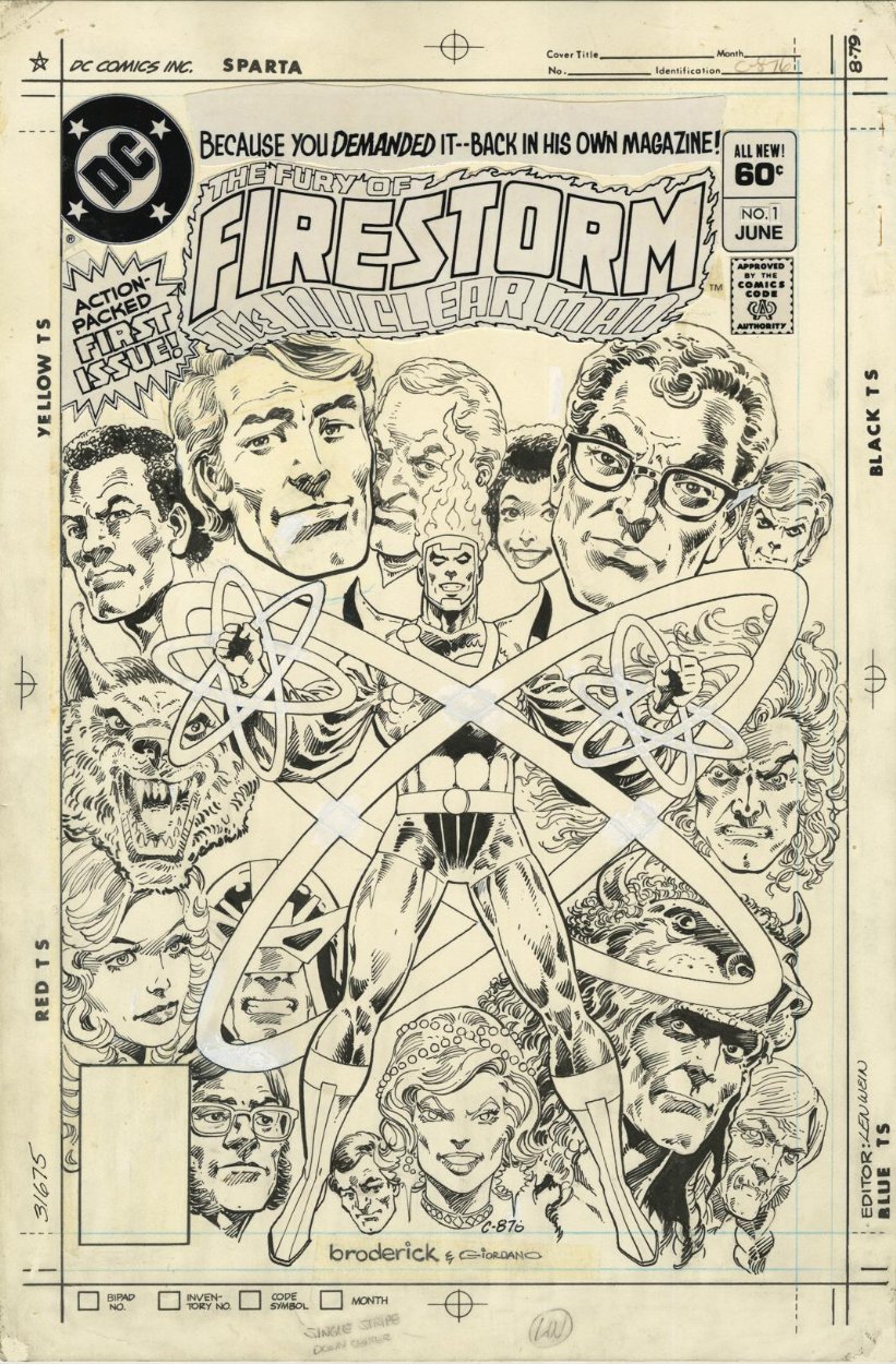 Firestorm Nuclear Man Comic Art