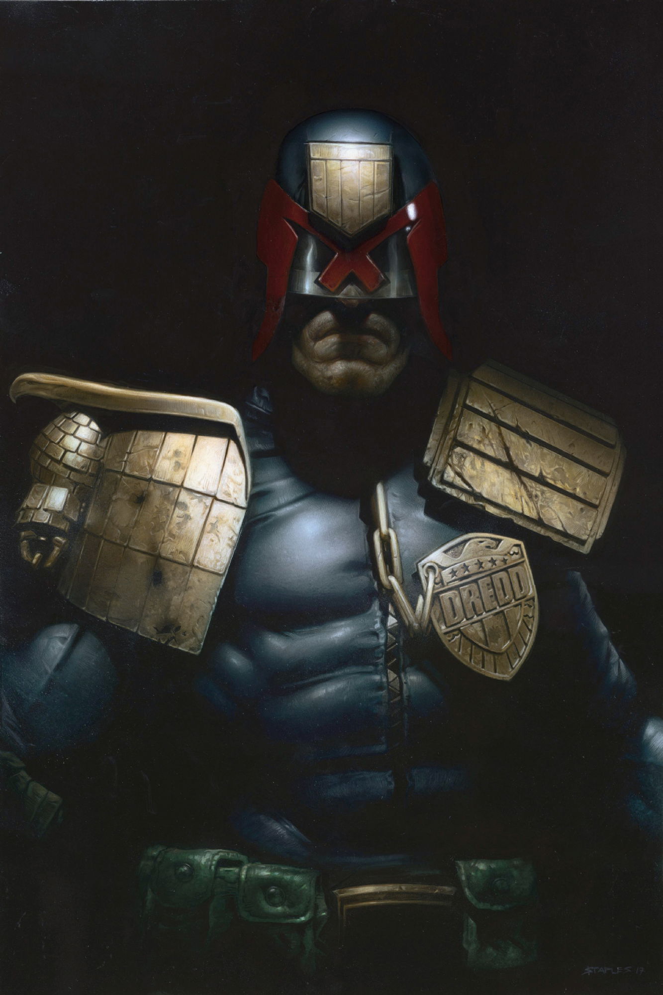 Judge Dredd Commission Greg Staples In Joe Shaffer S Ad Covers Comic Art Gallery Room