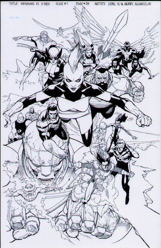 Inhumans Vs X Men 1 Page 38 In Gerry Alanguilan S Inking Gallery Comic Art Gallery Room