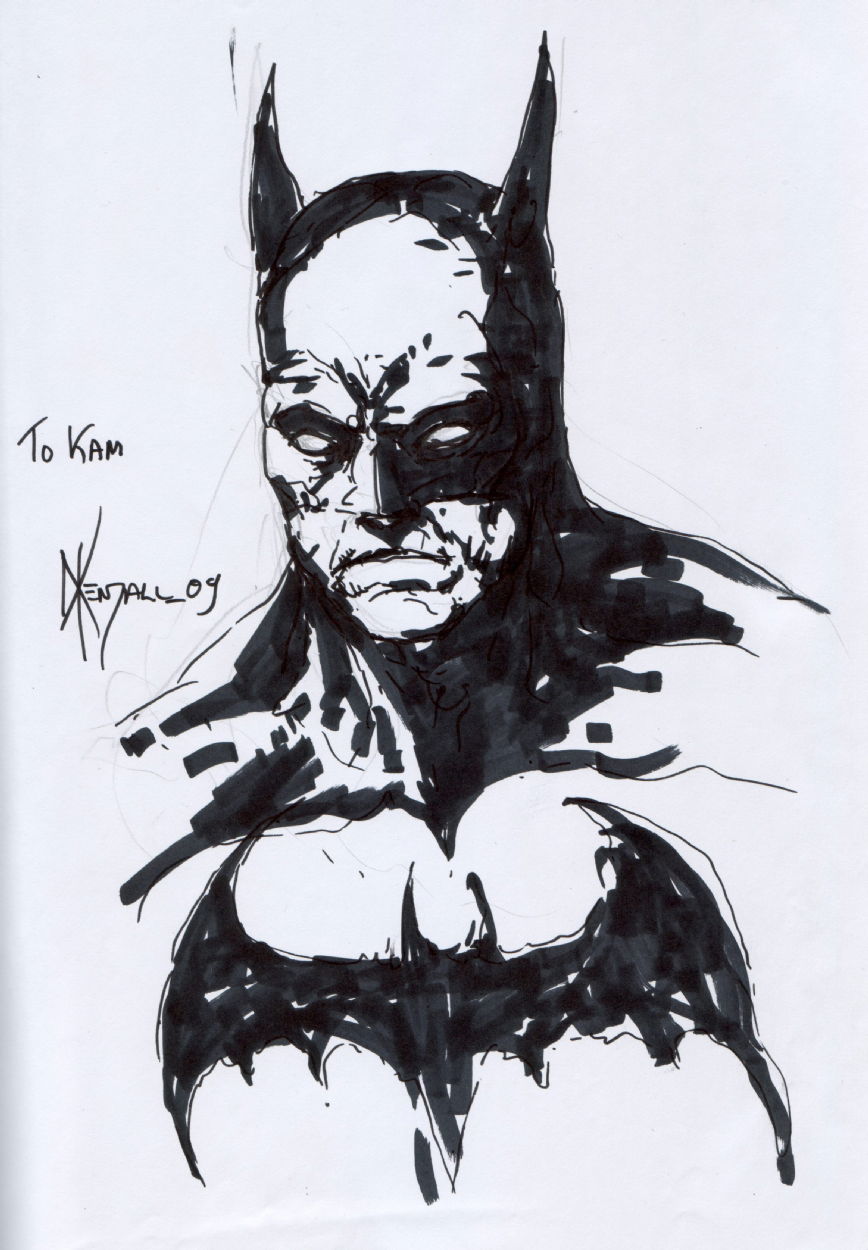 Creepy Batman, in Close Encounters's Close Encounters Sketches Comic Art  Gallery Room