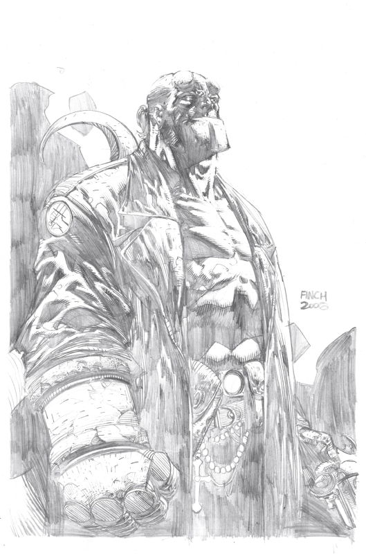 Hellboy by Finch, in Alexandre Collection's Finch Comic Art Gallery Room