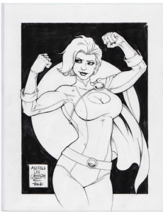 Power Girl by Andrew Lee Griffith Comic Art