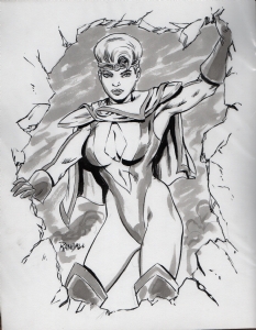Power Girl by Ron Randall Comic Art