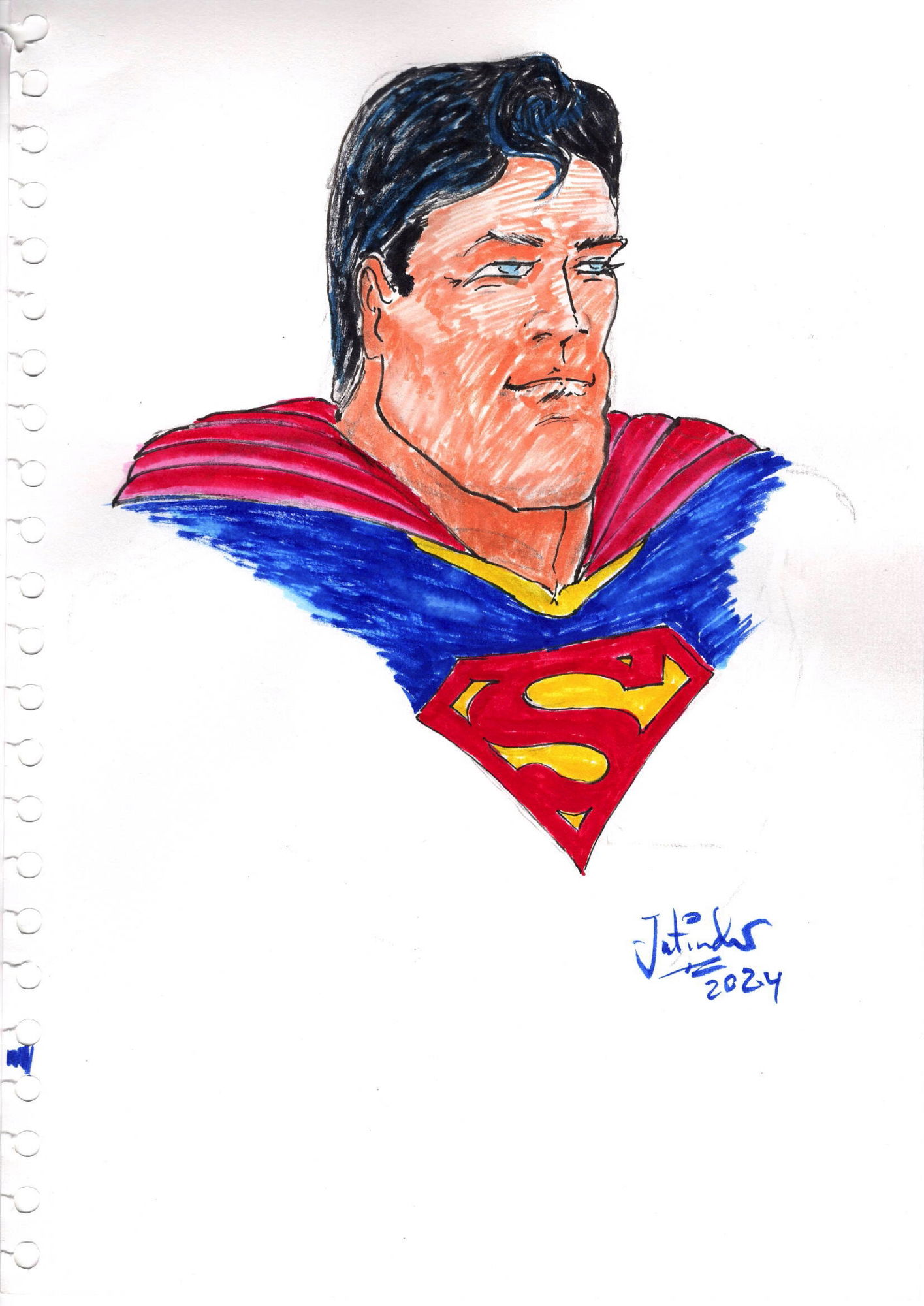 Superman - markers A4, in Jatinder Ghataora's Jatinder's Art for Sale ...