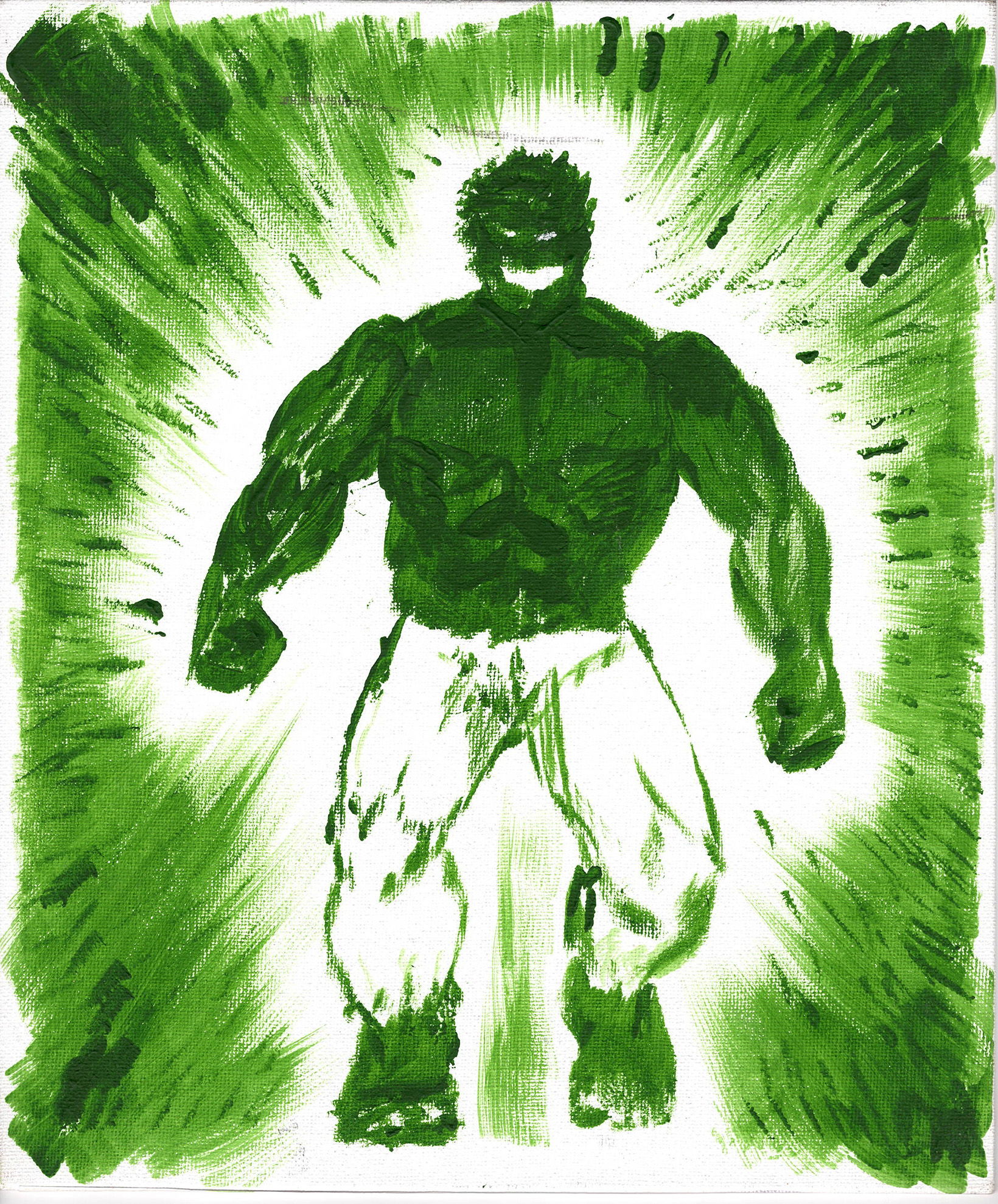 Hulk in Acrylic on hardbard Canvas, in Jatinder Ghataora's