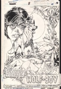 Marvel Fanfare #8, Wolf-Boy title splash by Gil Kane and P Craig Russell, Comic Art
