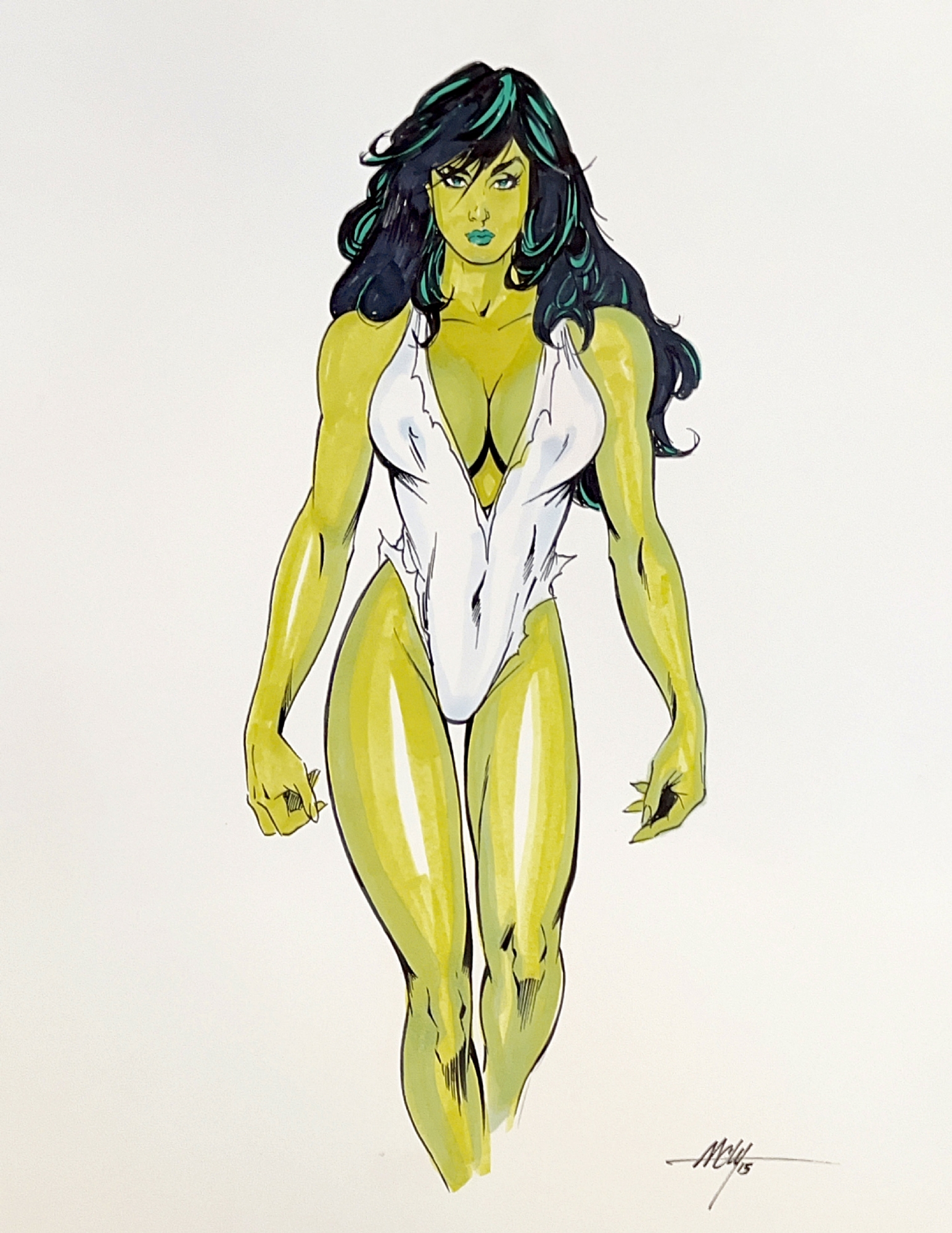 She Hulk by MC Wyman, in Paul Brzegowy's Brz99 Comic Art Gallery Room