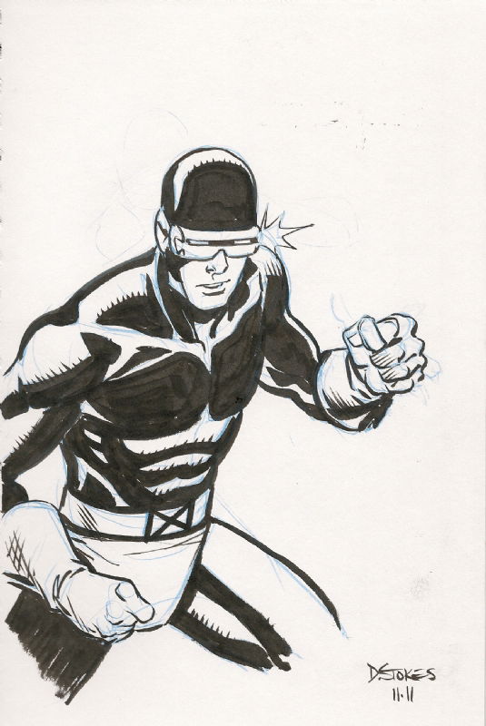 Dave Stokes - Cyclops, in Chris Gage's Sketches Comic Art Gallery Room