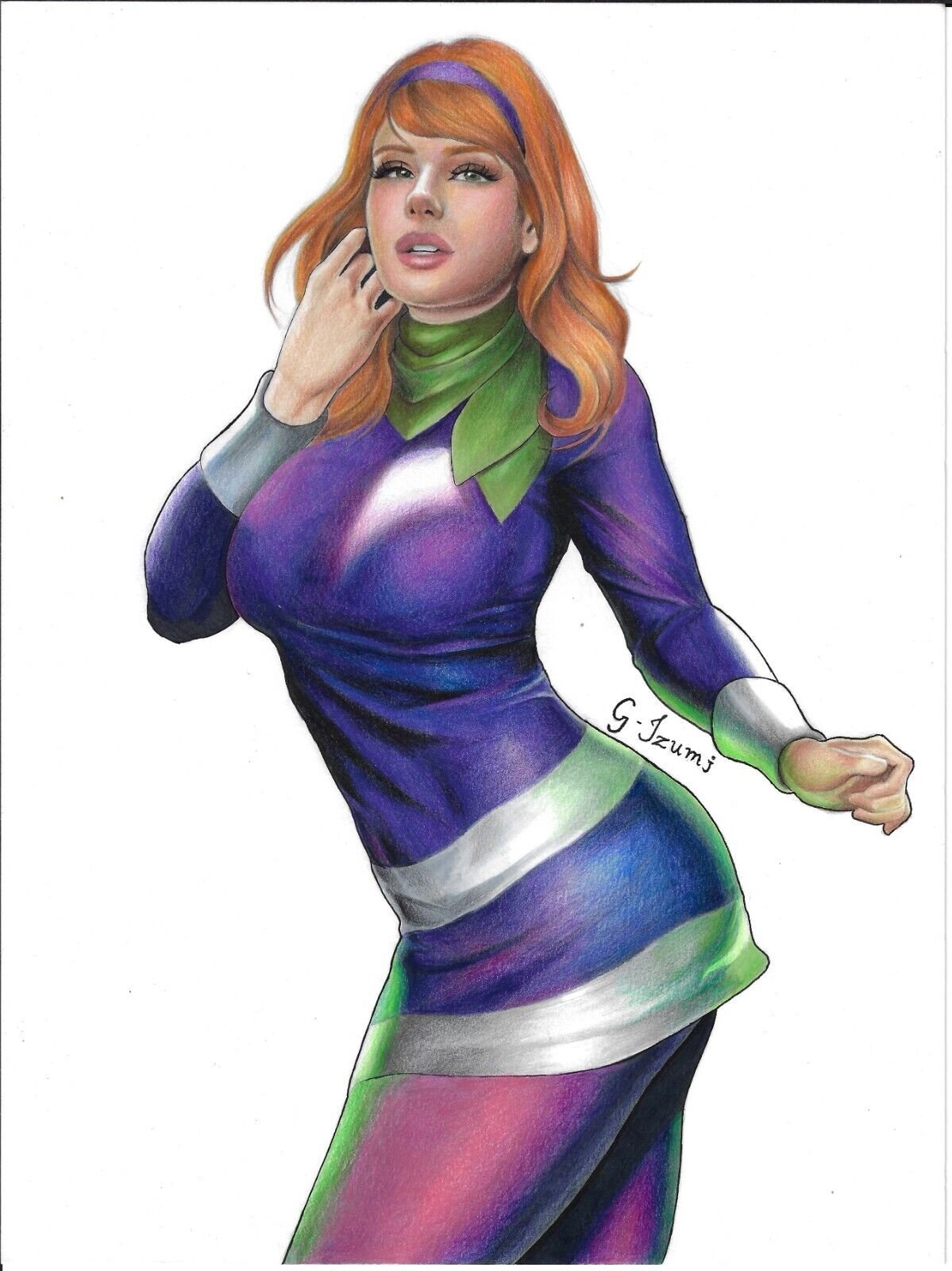 Daphne Blake By Izumi In Phillip Andersons Art For Sale Comic Art Gallery Room